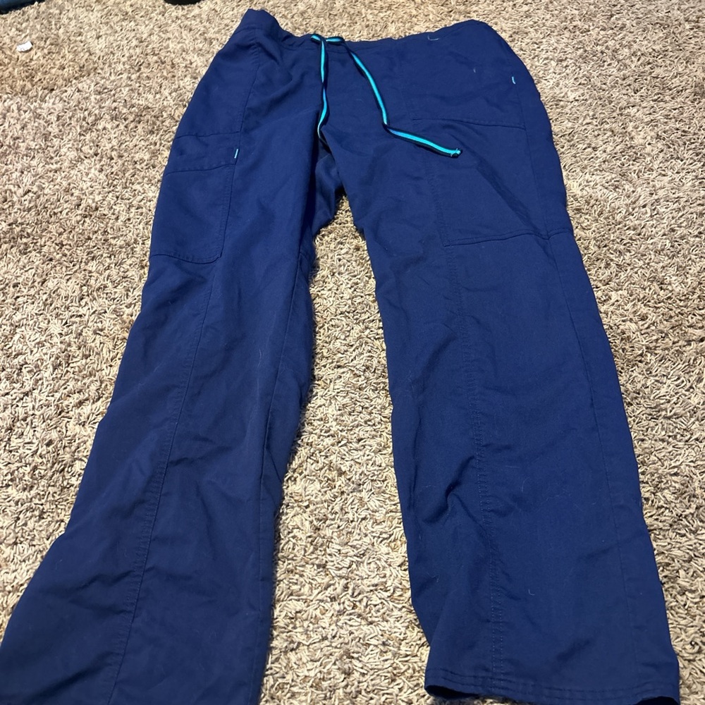 Scrubstar Dark Blue Pants with Light Blue Details